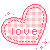 Tartan Heart With Love Inside Emoticons