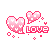 Mini Hearts Around Love Emoticons