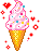 Cute Ice Cream Cone Twinkling Emoticons