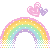 Hearts Hovering Over Rainbow Emoticons