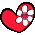 Red Heart With White Flower Emoticons