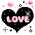 Black Love Heart Sparkles Emoticons