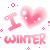 I Heart Winter Pink Emoticon Emoticons