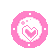 Pink Circle With Heart Inside Emoticons