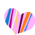 Stripy Heart Changing Color Emoticons