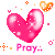 Pray For Me Pink Heart Emoticons