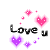 Love You Surrounded By Hearts Emoticons