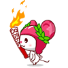 Mouse Girl Carrying Torch Emoticons
