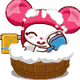 Mouse Girl Having A Bath Emoticons