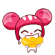 Mouse Girl With Golden Item Emoticons