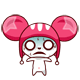 Mouse Girl Sweating And Worried Emoticons