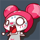 Mouse Girl Shock Changing Background Emoticons