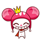 Mouse Girl Crown And Cape Emoticons