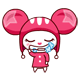 Mouse Girl Brushing Teeth Emoticon Emoticons