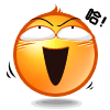 Shouting Orange Smiley Face  Emoticons