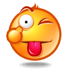 Tongue Out Orange Smiley Face  Emoticons