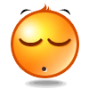 Orange Smiley Face Sleeping Emoticons