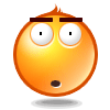 Orange Smiley Face Shocking Blinking Emoticons