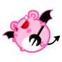 Pink Mouse Flying Devil Bat Emoticons