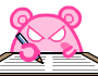Pink Mouse Writing Furiously Emoticons