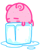 Pink Mouse Hot Ice Cube Emoticons