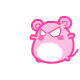 Pink Mouse Kicking The Air Emoticons