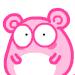 Pink Mouse Blinking In Shock Emoticons
