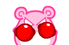 Pink Mouse Boxing Knock Out Emoticons