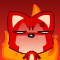 Red Fox Angry Flames Background Emoticons