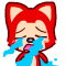Red Fox Spinning And Crying Emoticons