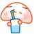 Round Head Drinking A Beverage Emoticons