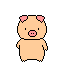 Small Pig With Bunch Flowers Emoticons