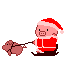 Small Pig Skiing Santa Outfit Emoticons