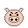 Small Pig Head Spinning Around Emoticons