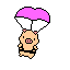 Small Pig Falling With Parachute Emoticons