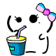 Textmoji Drinking Beverage With Straw Emoticons