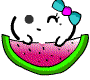 Textmoji Eating Larger Watermelon Slice Emoticons