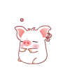 White Pig Unsure And Quiet Emoticons