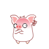 White Pig Angry Snorting Nose Emoticons