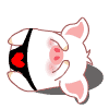 White Pig In Sexy Pants Emoticons