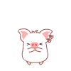 White Pig Blowing Many Kisses Emoticons
