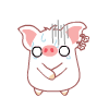 White Pig Looking Panicked Emoticons