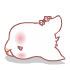 White Pig Lay Down Butt Emoticons