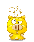 Yellow Pig Confused Emoticons