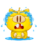 Yellow Pig Bawling Crying Emoticons