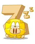 Yellow Pig Very Tired Emoticons