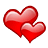 Red Hearts Emoticon Emoticons