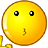 Yellow Smiley Face Quiet Shhh Emoticons