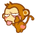 Yoyo Monkey Waving Tongue Emoticons