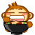 Yoyo Monkey Eating Emoticons